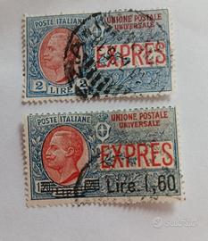 regno 1924/26- 2 francobolli espresso