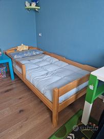 Letto legno naturale con materasso