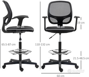 sedia ufficio alta Nuova