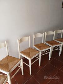 SEDIE IN LEGNO BIANCHE