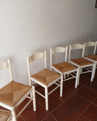 SEDIE IN LEGNO BIANCHE