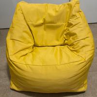 Pouf poltrona in tessuto olefin giallo - Baku