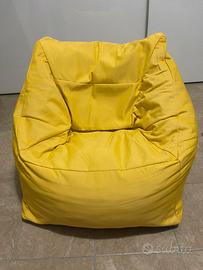 Pouf poltrona in tessuto olefin giallo - Baku