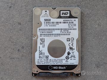HDD Hard Disk WD Black 500 GB 2.5" SATA