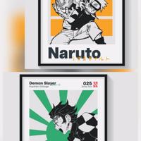 QUADRO NARUTO / DEMON SLAYER 30x60cm 