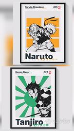 QUADRO NARUTO / DEMON SLAYER 30x60cm 