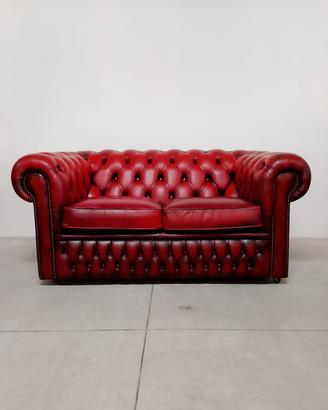 Divano chesterfield chester club vintage bordeaux 