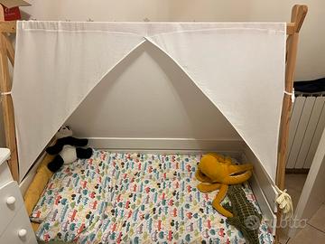 Letto montessoriano con materaaso e biancheria