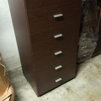 cassettiera wengé a 6 cassetti