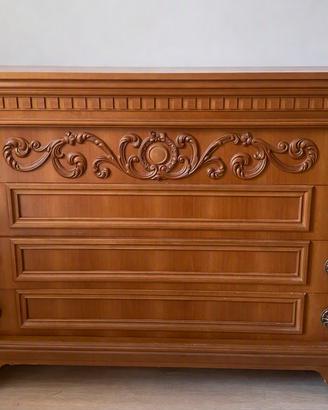 CASSETTIERA IN LEGNO CON SPECCHIO