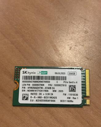 bc511 nvme 256 gb HFM256GDHTNI-87A0B Lenovo