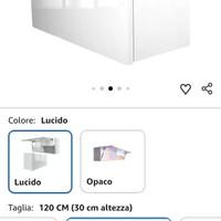pensile bianco lucido 120x30x25 cm
