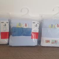 Set di 3 body maschio nuovi 12/18/24 mesi