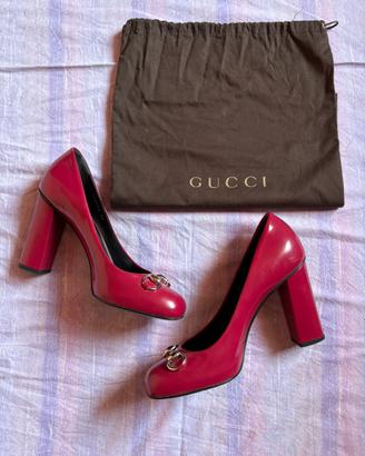 Decoltè in pelle color fragola GUCCI taglia 39
