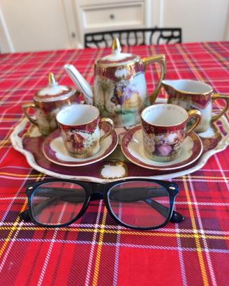 set da caffe stile Roccocò vintage 