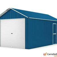 Capanno container box 360x762cm serranda blu