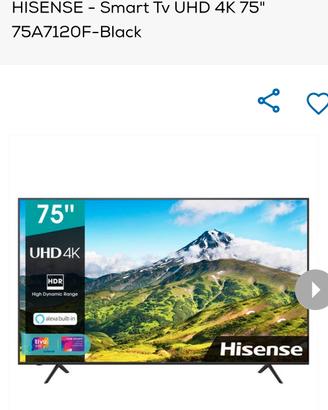 SMART TV 75 POLLICE HISENSE 75A7120F