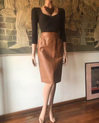 gonna in pelle Krizia vintage