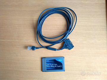 Scheda PCMCIA Token Ring di IBM con cavo