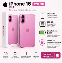 Iphone 16 pink 128gb