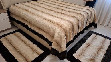 coperta in pelliccia coordinate con tappeti