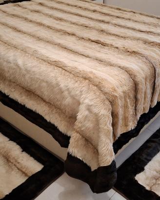 coperta in pelliccia coordinate con tappeti