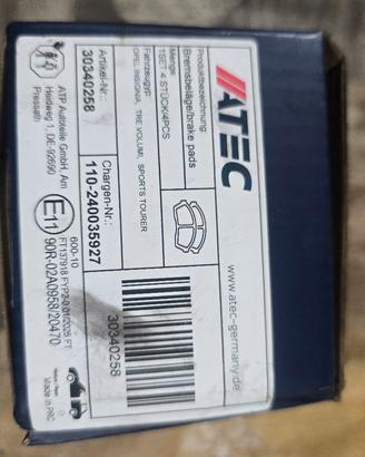 Atec pastiglie freno posteriori opel insognia 