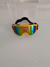 Maschera Motocross/sci/snowboard Giallo Nuova