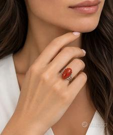 Anello Oro e Corallo naturale