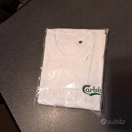 Polo Carlsberg in cotone bianco