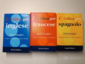 3 dizionari lingue Collins per esame terza media