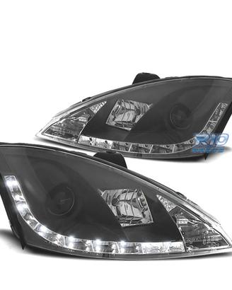 FARI PER FORD FOCUS 01-04 LUCE DIURNA A LED FONDO 