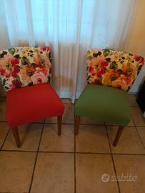 Poltroncine in tessuto due colori 