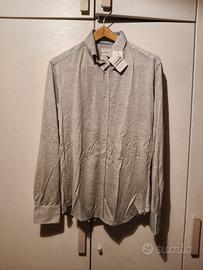 Camicia Slim Fit in jersey fiammato.