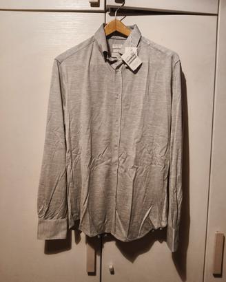 Camicia Slim Fit in jersey fiammato.