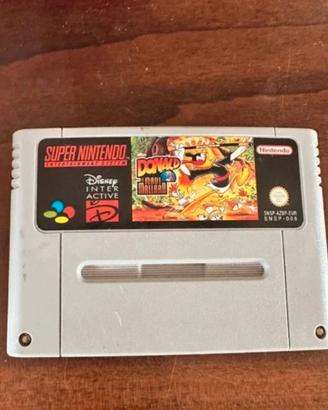 Super Nintendo con joystick e gioco Maui mallard