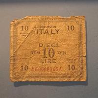 10 LIRE OCCUPAZIONE AMERICANA IN ITALIA 1943