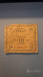 10 LIRE OCCUPAZIONE AMERICANA IN ITALIA 1943