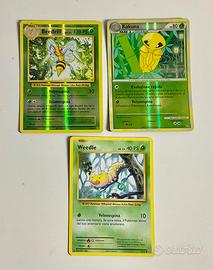 SET CARTE POKEMON: BASE + 2 EVOLUZONI DI WEEDLE