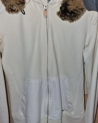 Felpa Woolrich con cappuccio e pelliccia