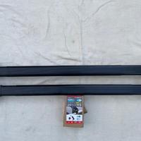 Coppia barre portatutto telescopiche in acciaio