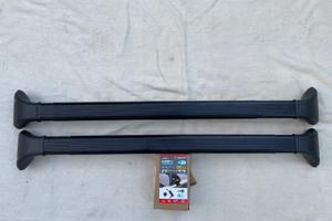 Coppia barre portatutto telescopiche in acciaio