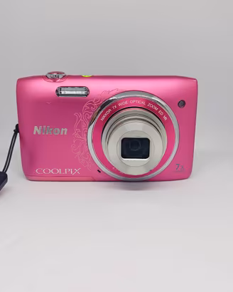 NIKON COOLPIX S3500 ROSA FUNZIONANTE