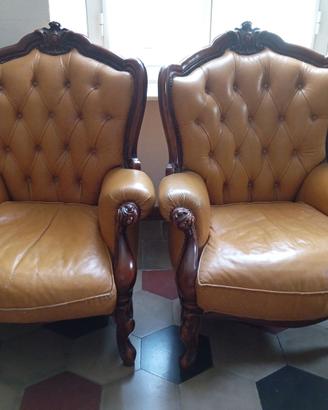 Poltrone in pelle vintage (anni '50)