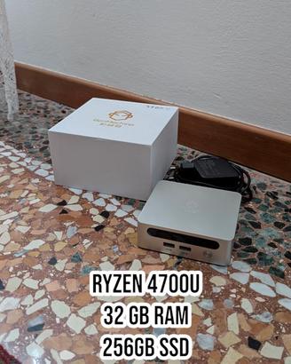 Mini pc amd ryzen 7 4700u 32gb ram
