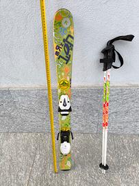 Sci bambino Quechua 98cm + bacchette 80cm