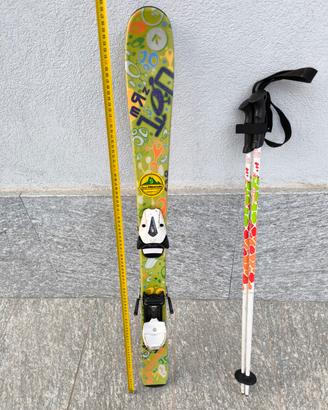 Sci bambino Quechua 98cm + bacchette 80cm