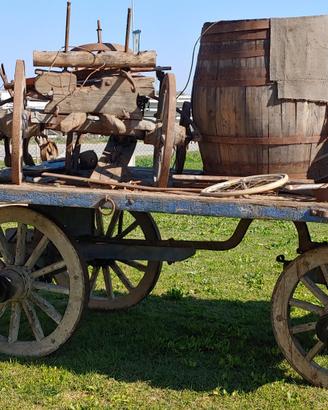 carro agricolo 2 e 4 ruote + zappa a traino