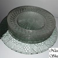 Servizio di piatti dessert vetro