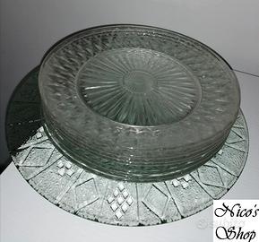 Servizio di piatti dessert vetro